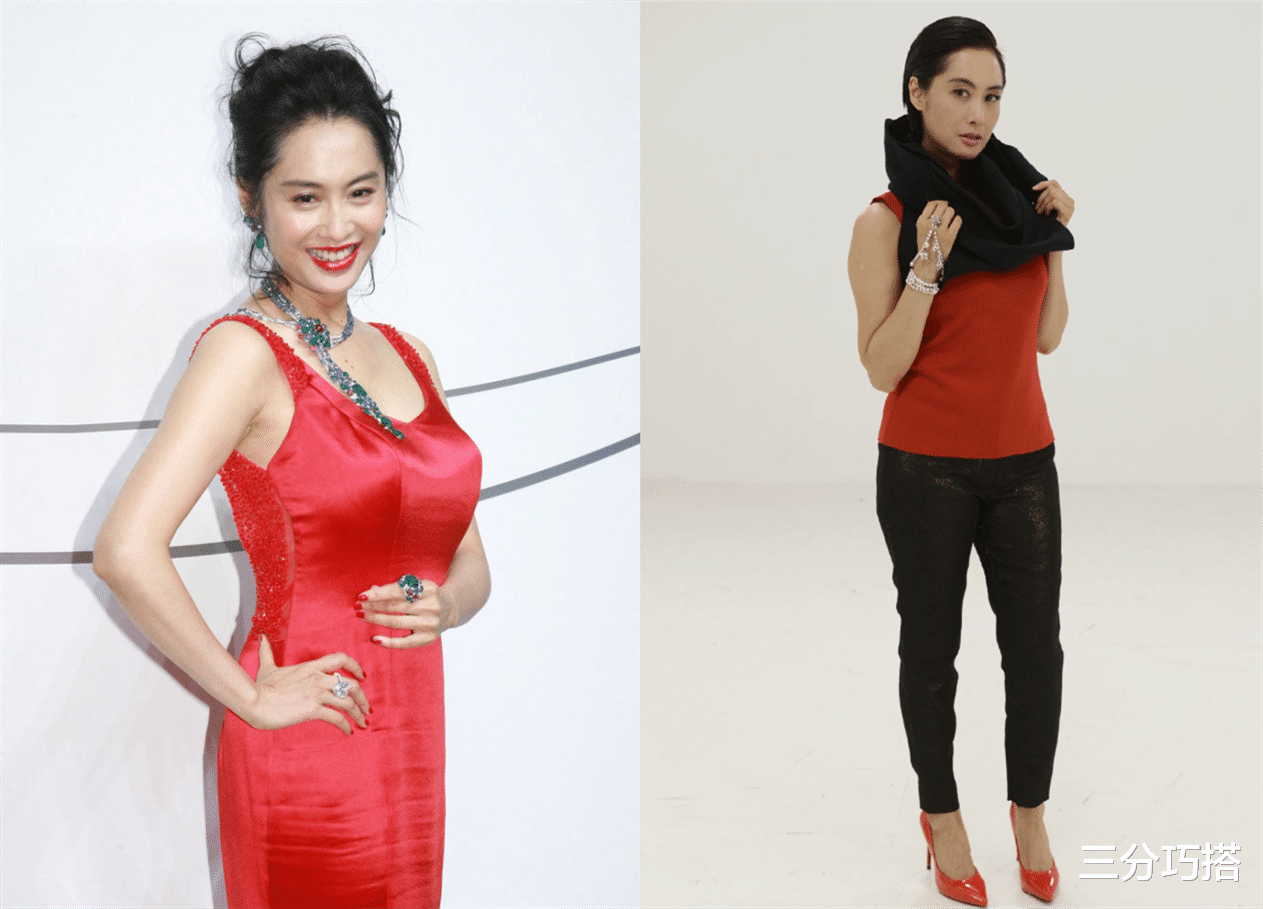 穿衣搭配|朱茵成穿搭反面教材，不光拿皮裤配汗衫，男人头发型更让人看不懂