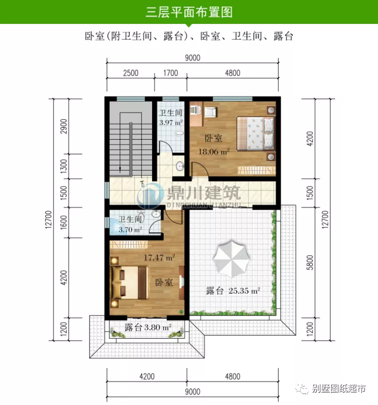 开间9米三层别墅，小面宽大格局，想百看不厌就选新中式风格