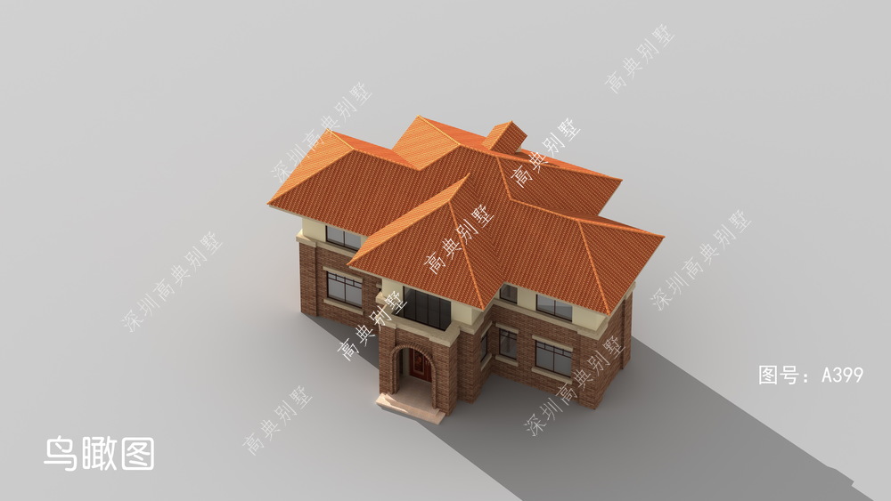 这款欧式两层别墅，简单但不简陋，外形美观不奢华。