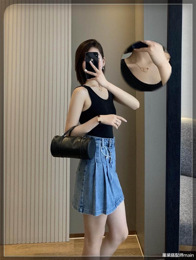 服装搭配师main|给我这两款百褶半身裙，能还你一周穿搭不重样