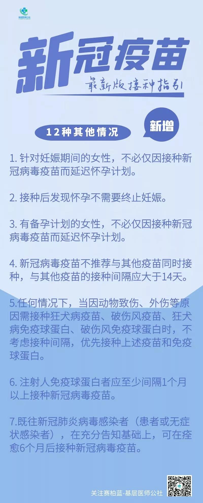 小旅|最新版!新冠疫苗接种指南发布,新增12种情况