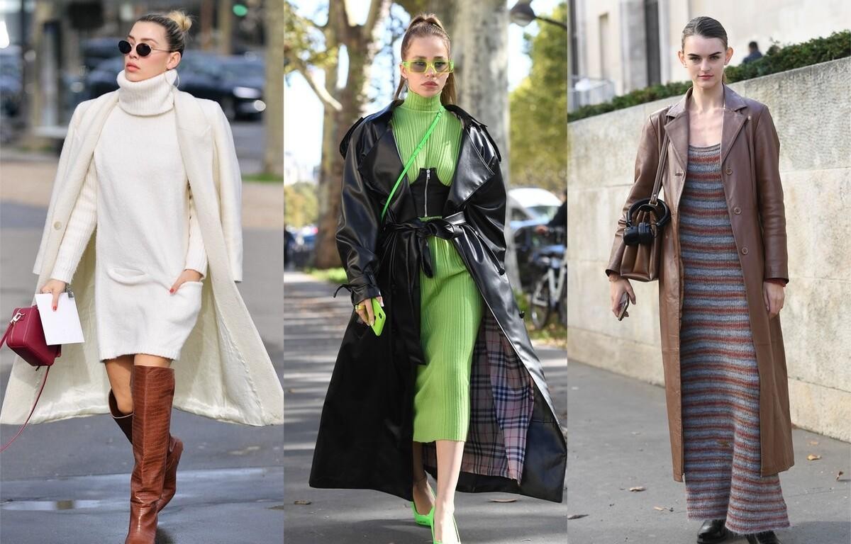 白小白的衣橱 有品位的女人试试大衣和针织裙，优雅与妩媚并存，穿对了很美