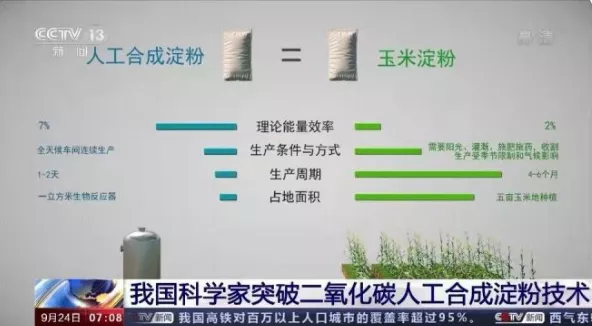 二氧化碳 中国团队实现二氧化碳合成淀粉！这技术，诺奖都配不上！