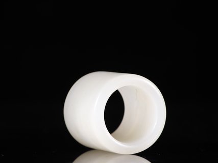 雕刻|和田玉 巧色 扁条 手镯