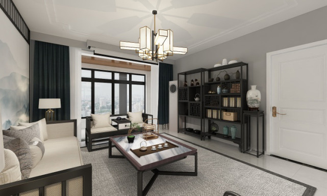 |142平四居室简洁大方为主，又有优雅的中式感觉