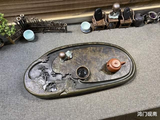 雕刻|简约家用的石雕茶盘怎么选，我自己雕刻出2款后，客人来了都说好