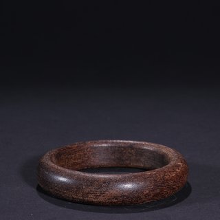 沉香|旧藏: 沉香素面手镯