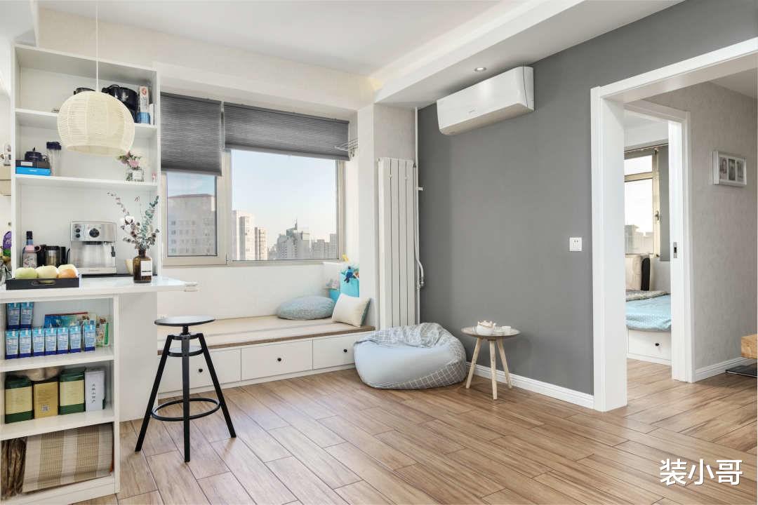一家5口的蜗居空间,脱离千篇一律的北欧风,不浪费每一寸空间