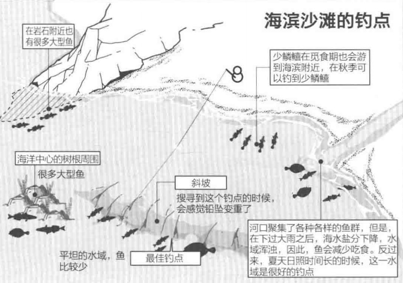 零之战线|海钓堤坝沙滩选位技巧 注意顺风逆风【 日本专业海钓投钓书籍 】