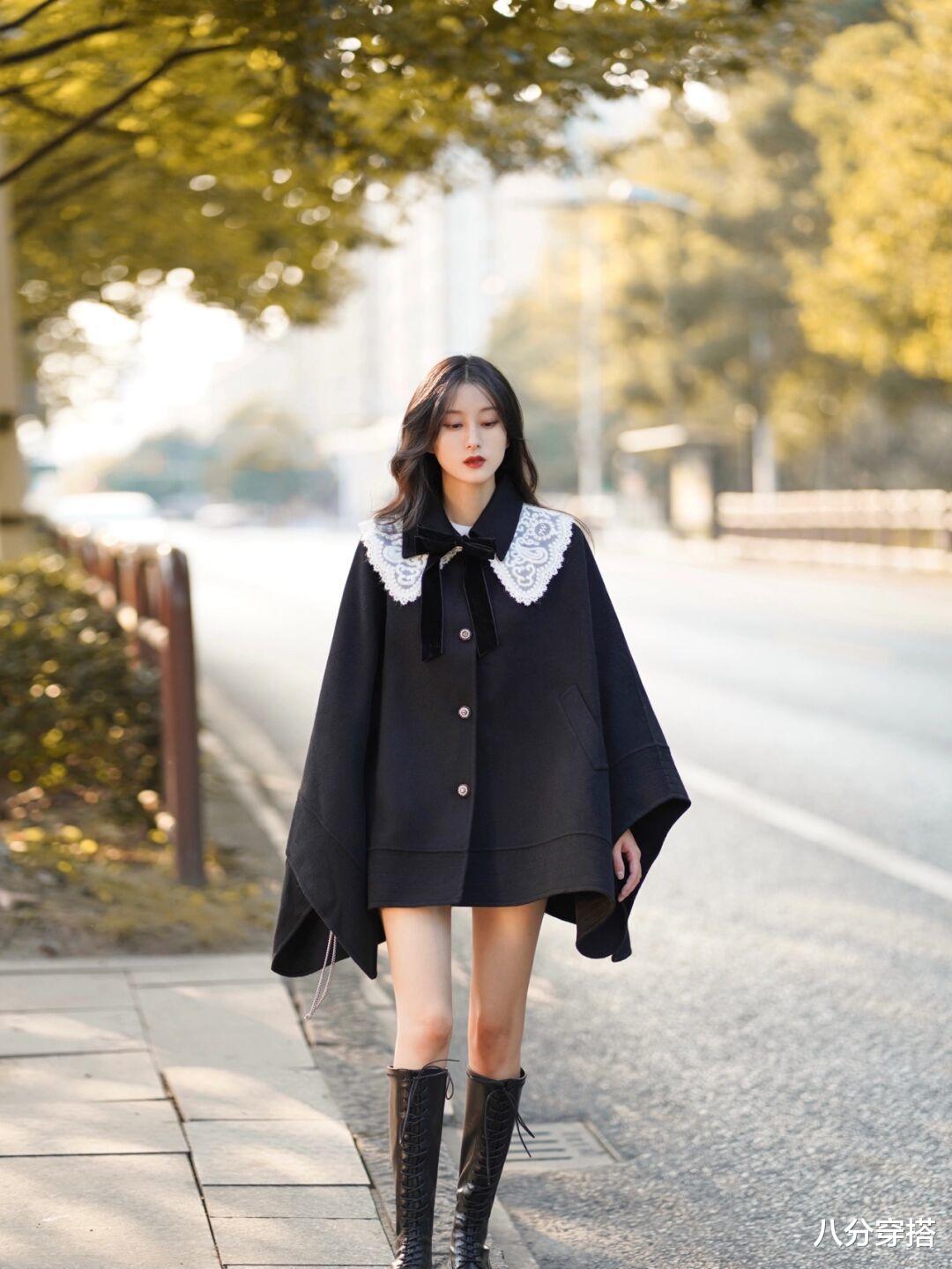 八分穿搭 入冬后外套不必多，用这几款“斗篷大衣”打造好气质，优雅高贵