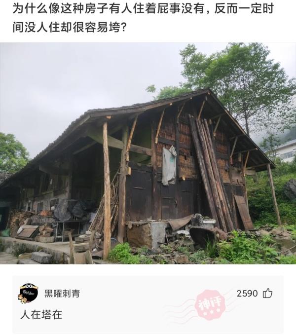 |为什么像这种房子有人住屁事没有，反而一定时间没人住却容易垮？