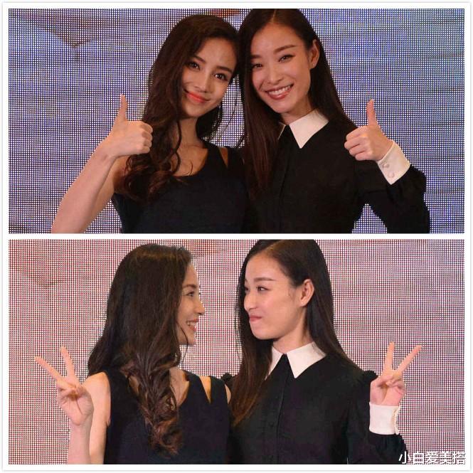 倪妮|杨颖和倪妮关系也太好了，互相搂腰亲密无间，这画面真是养眼