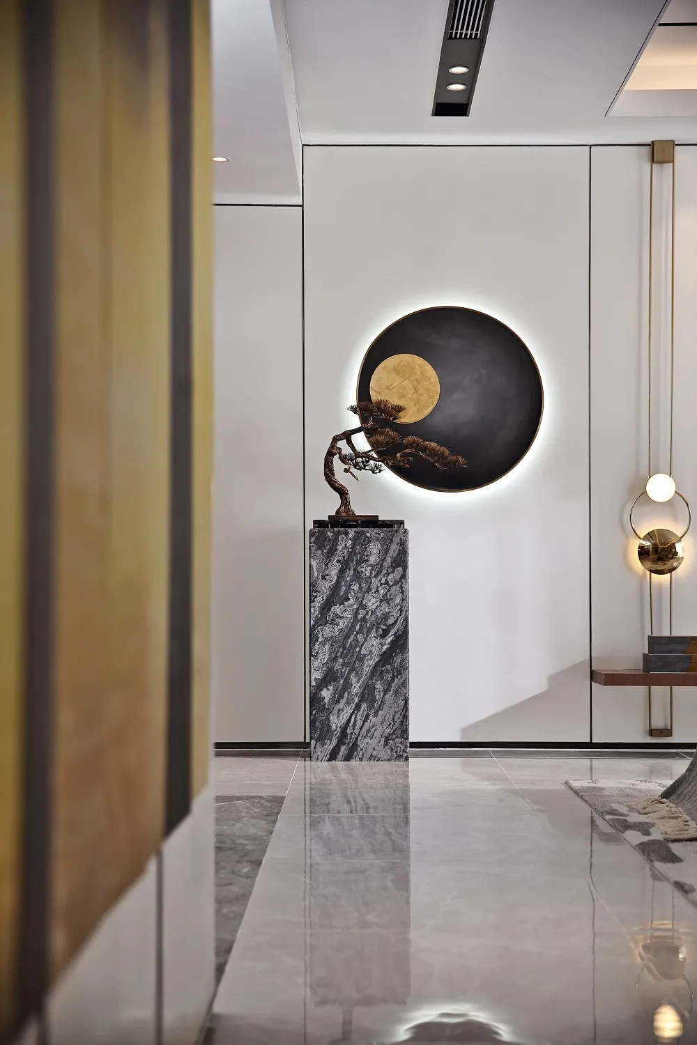 【鲁班装饰】招商雍和府120㎡新中式，松烟入墨