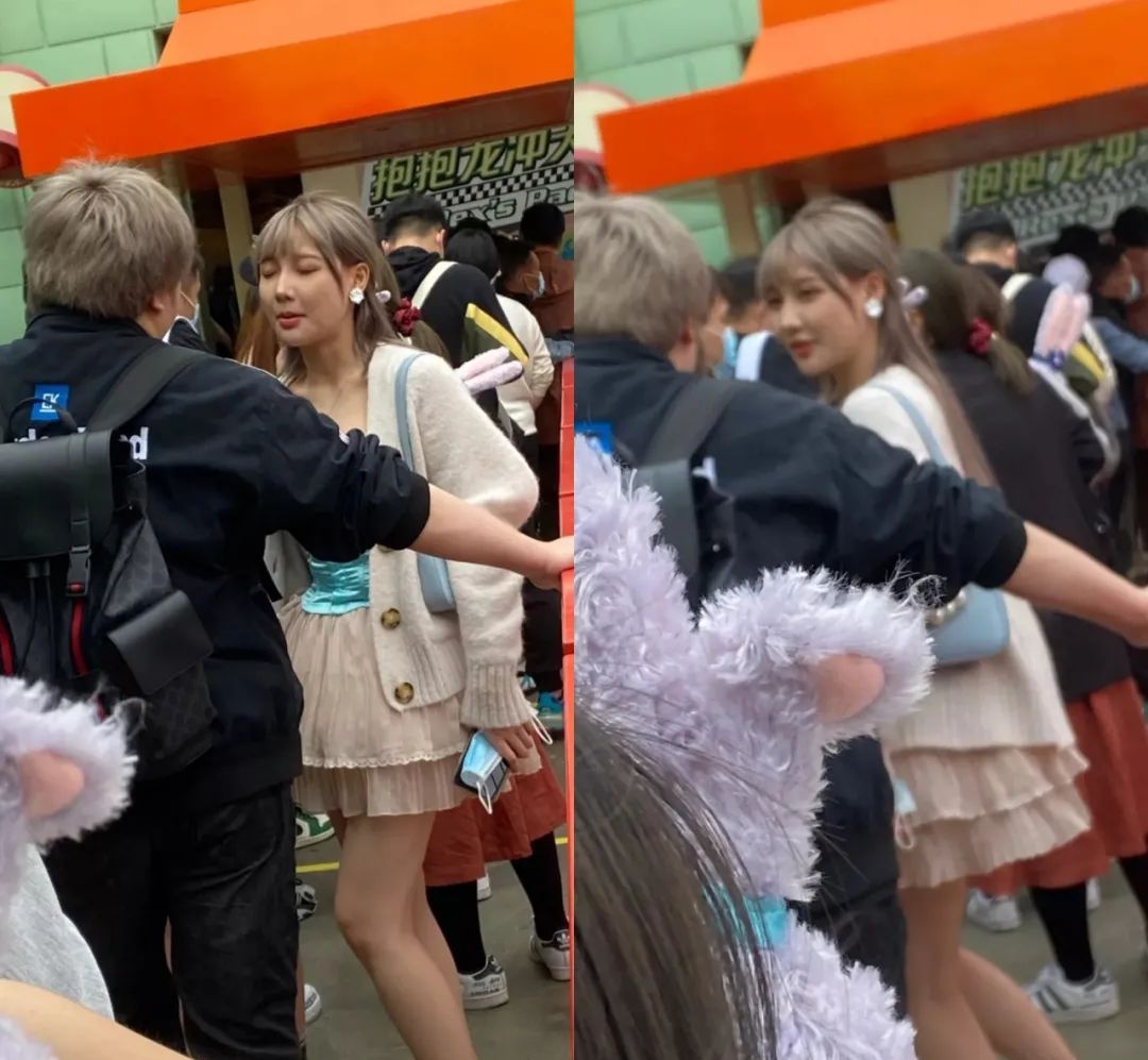 米娜|“停播5天陪总榜玩冲天赛车？”米娜与总榜神豪游玩迪士尼被粉丝实时拍下？