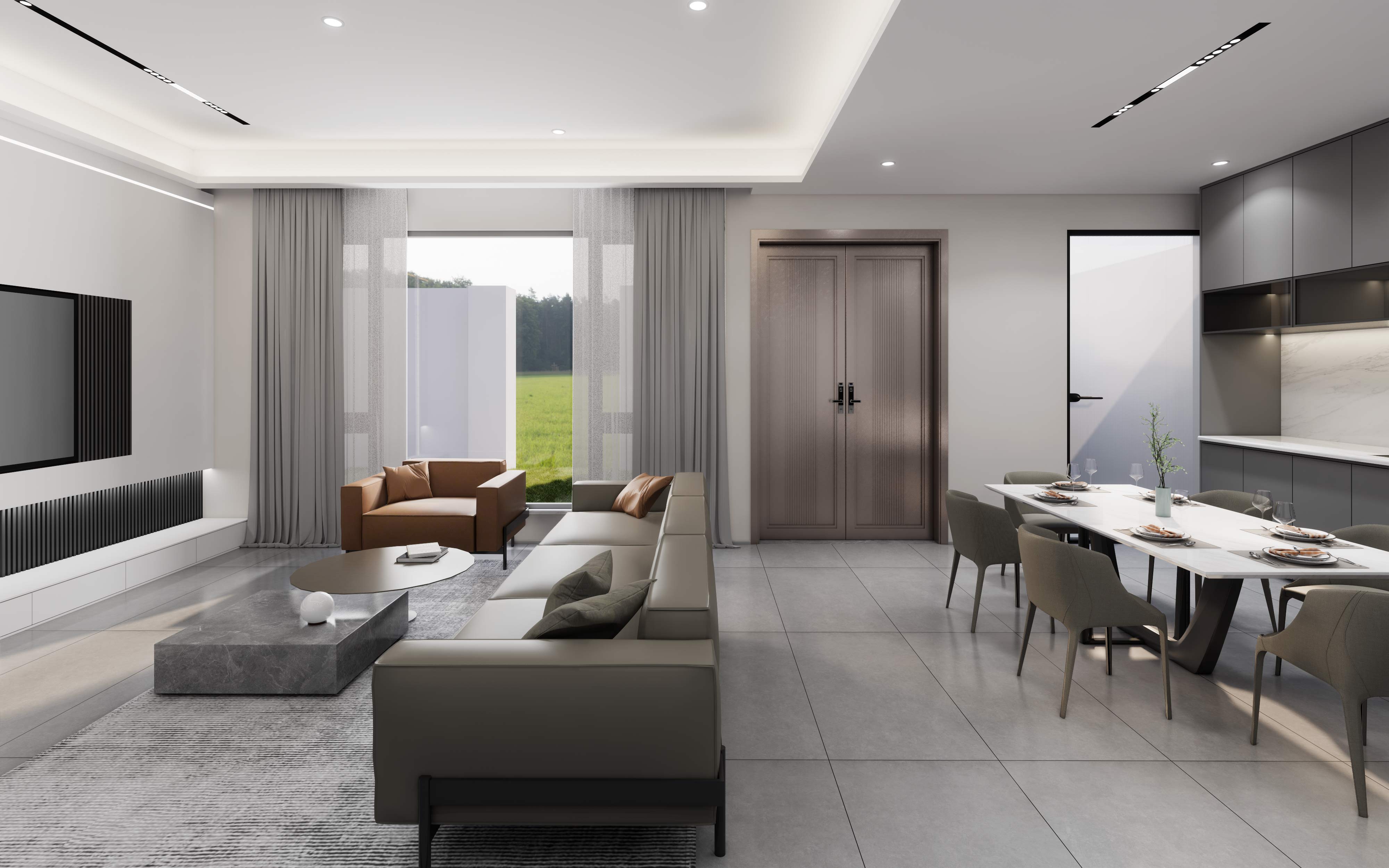 印集设计|「印集设计」国盛园墅360㎡现代极简风格案例