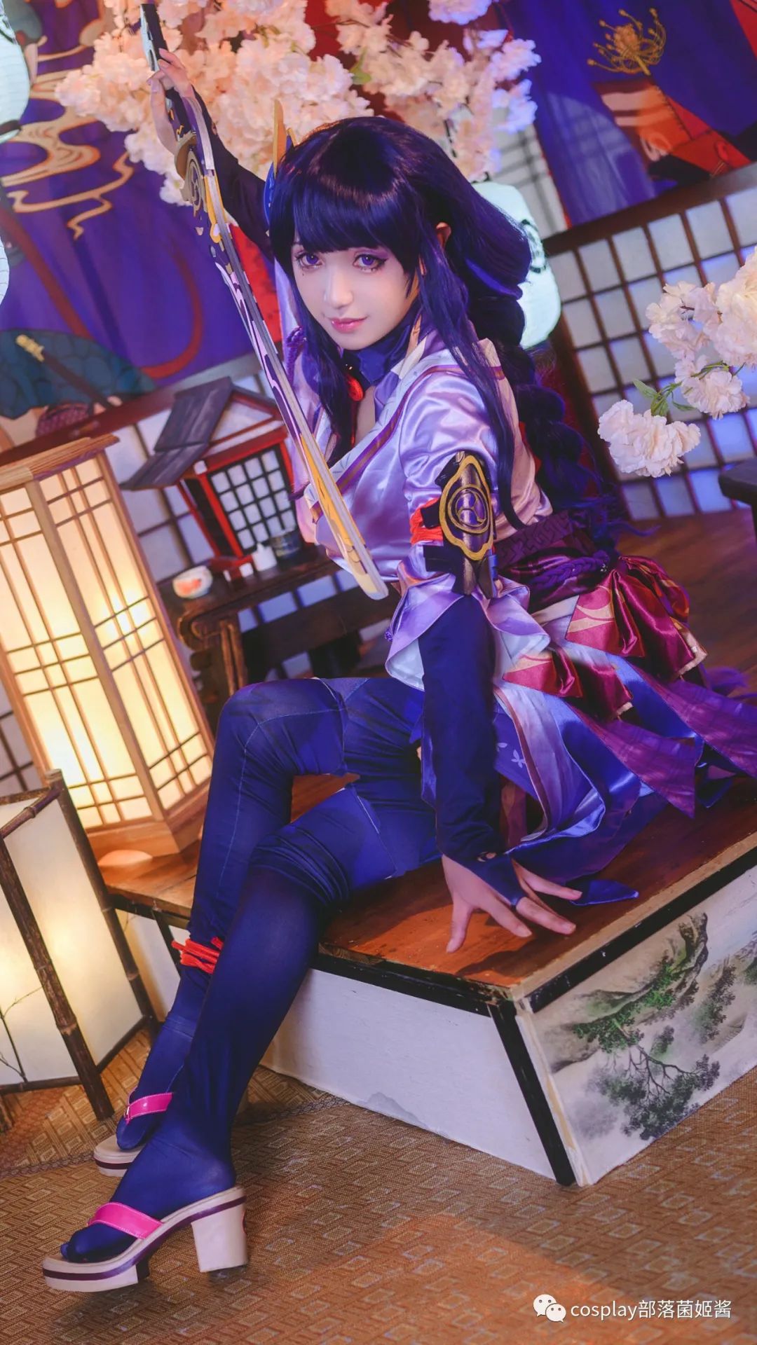 |cos：原神雷电将军cos正片@高梨梨纱