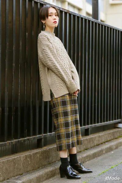 itMode 大毛衣+半裙,才是2021秋冬最气质时髦的打开方式!