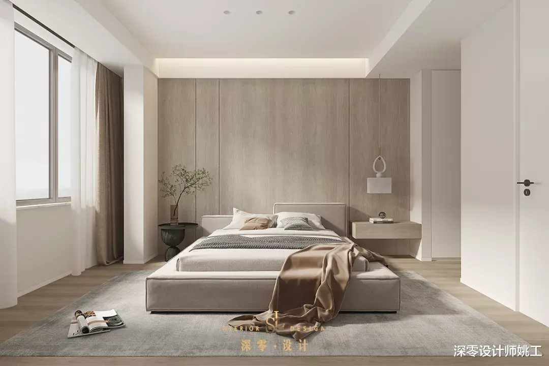 122㎡新房的高级场面,坚持用木饰面和简约白,一不小心装出大宅感