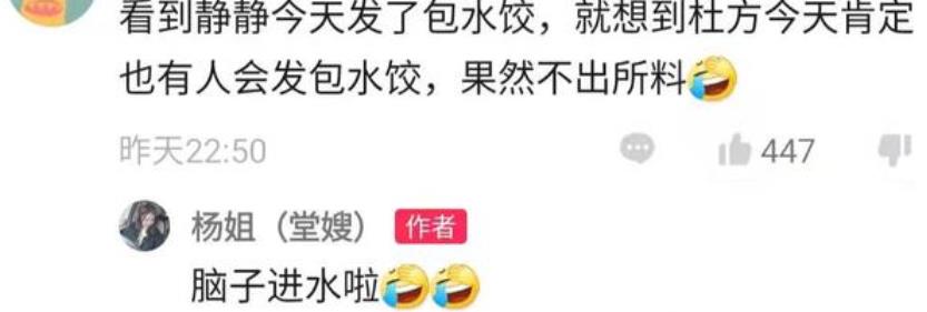 姚策|田静晒包饺子画面后,姚策堂嫂抓紧模仿,评论区怒怼网友脑子进水