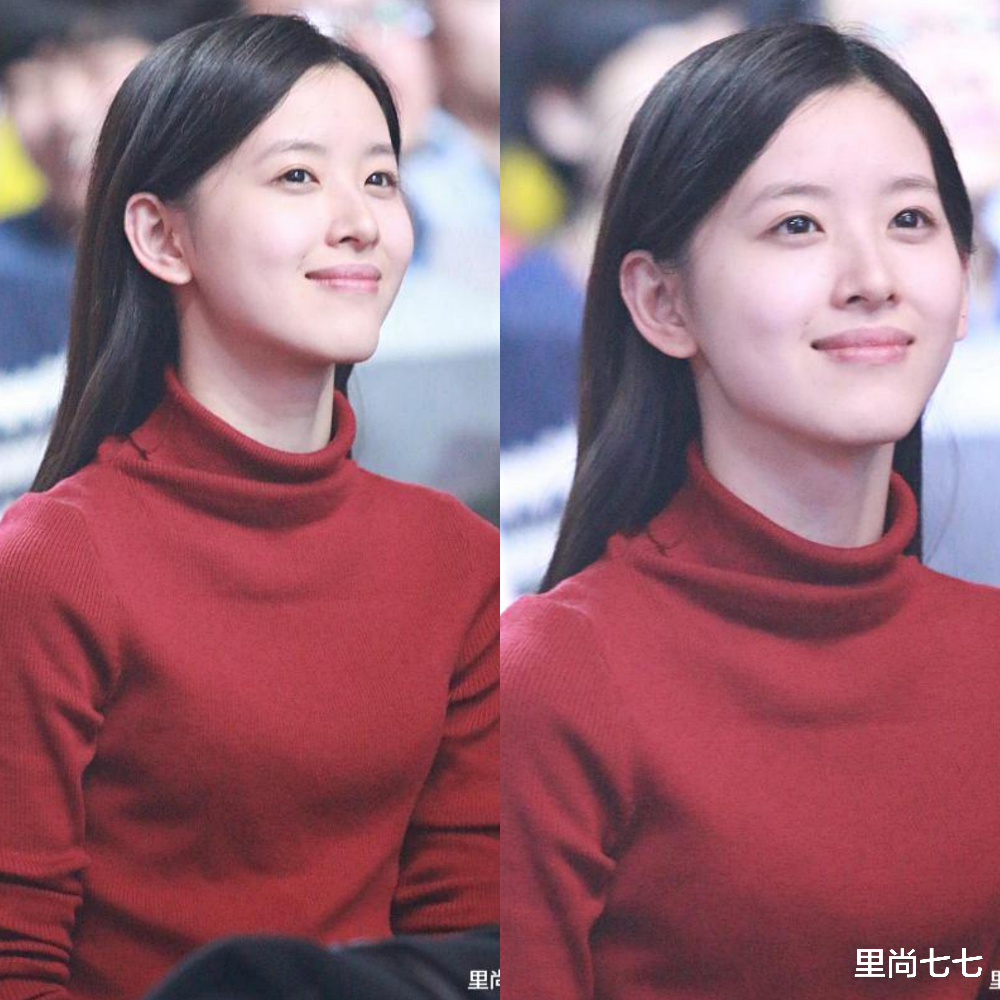 章泽天|章泽天5岁女儿近照曝光，穿红裙扎小辫个子真高，母女被认成姐妹