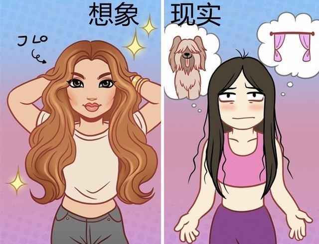 优米麻麻|现实与想象的差距有多大?画师画出发型对比图,想象果然很美好