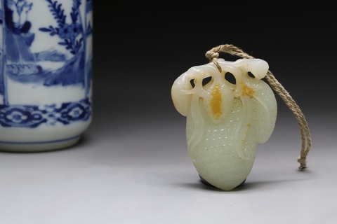 和田玉籽料|舊藏和田玉籽料“荔枝”