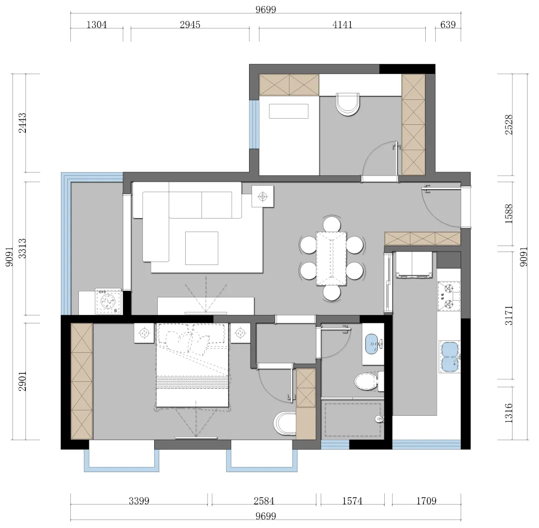 ?【鲁班装饰】润城95㎡北欧风格,遇见。