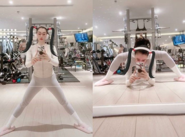 胡美|钟丽缇现身豪华健身房！挑战“蜘蛛腿”太厉害，腰部两坨赘肉瞩目