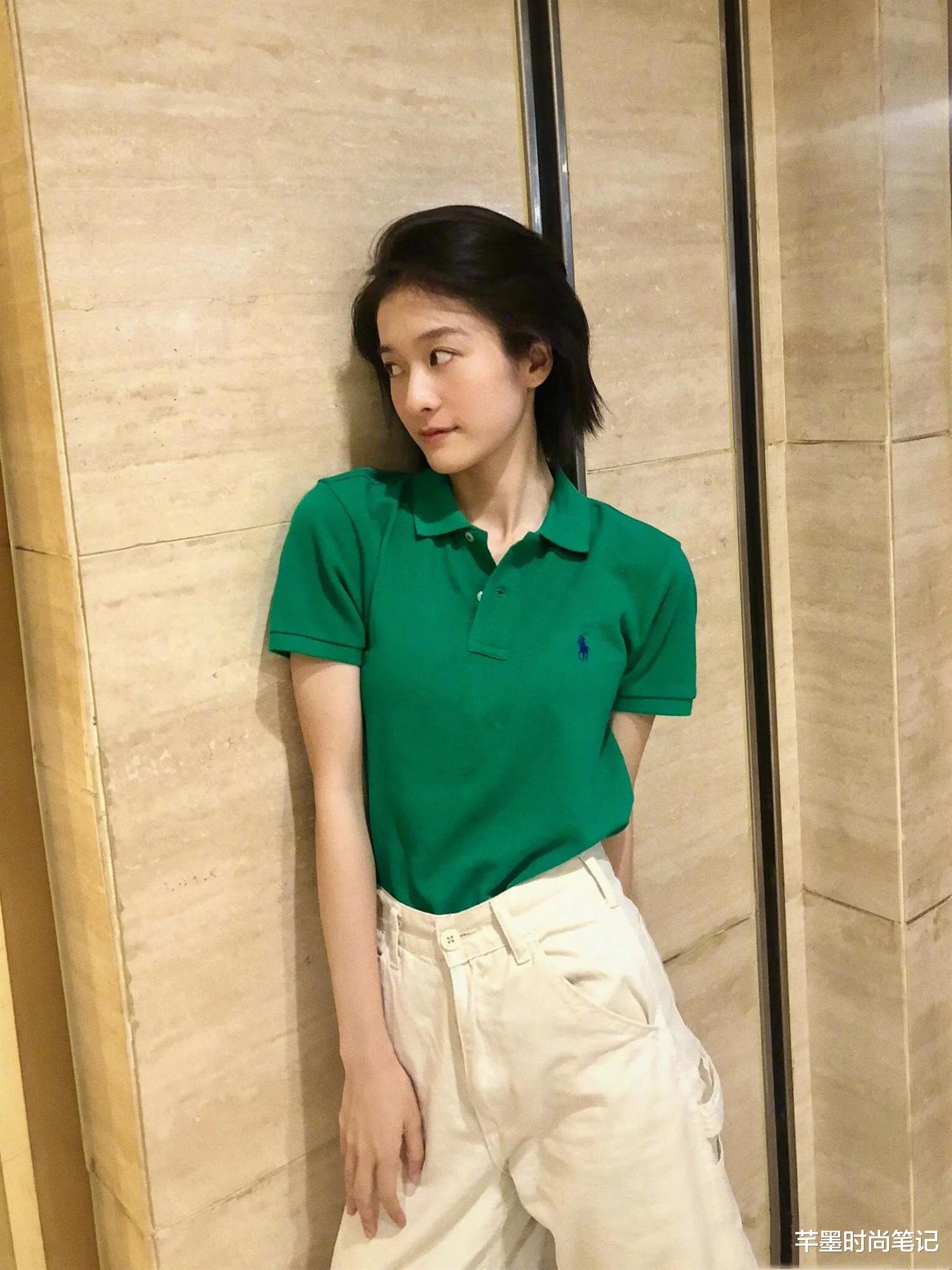 金智妮|张雪迎剪短发，素颜也这么美，穿橘色热短裤，好像“白雪公主”