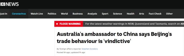 澳駐華大使：中國的報復心強，且不是可靠夥伴-圖2