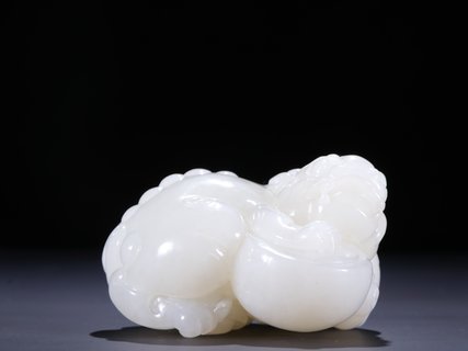 和田玉籽料|和田玉籽料招财貔貅摆件