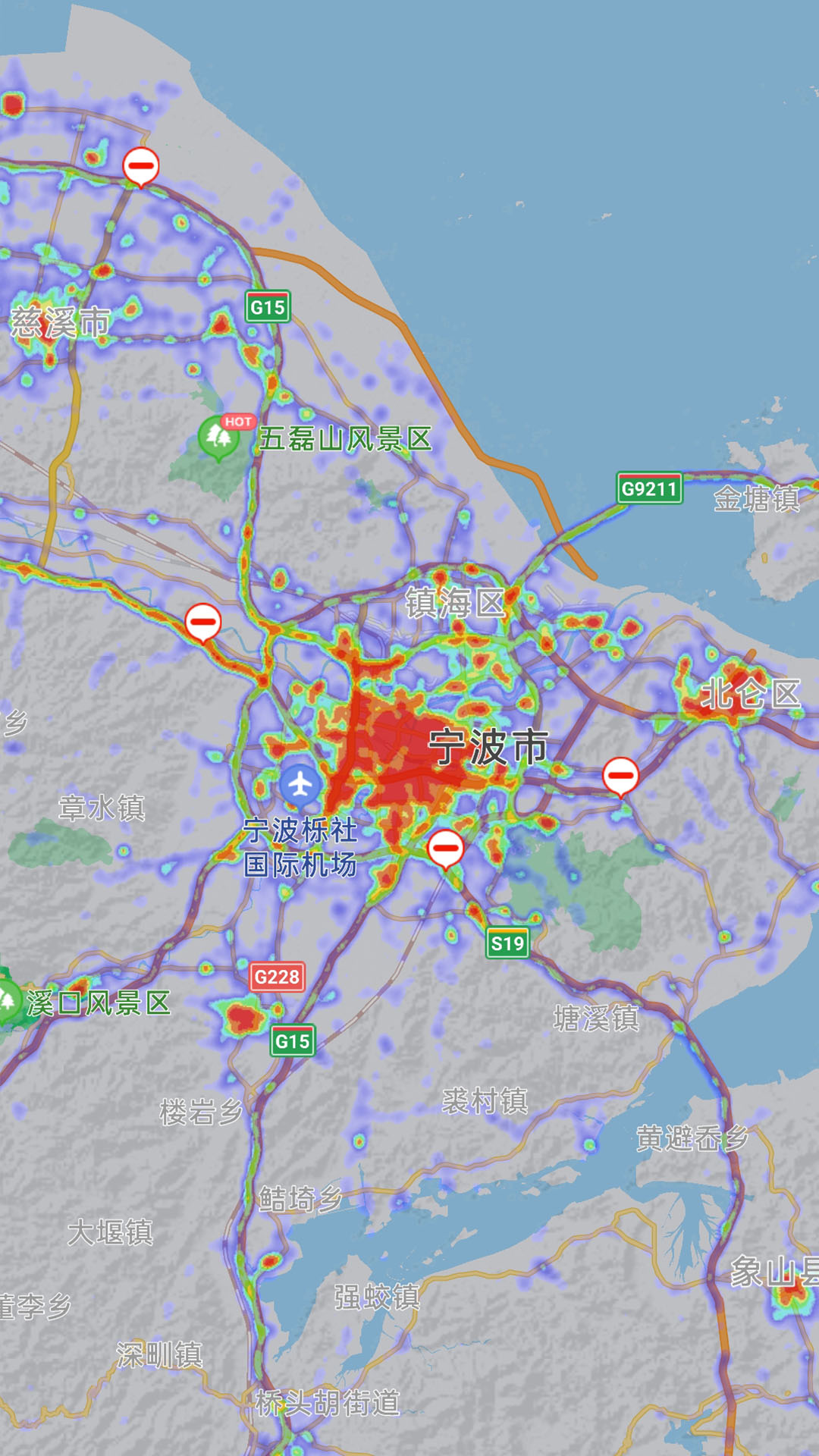 城市数据 2021年五一假期城市热力图