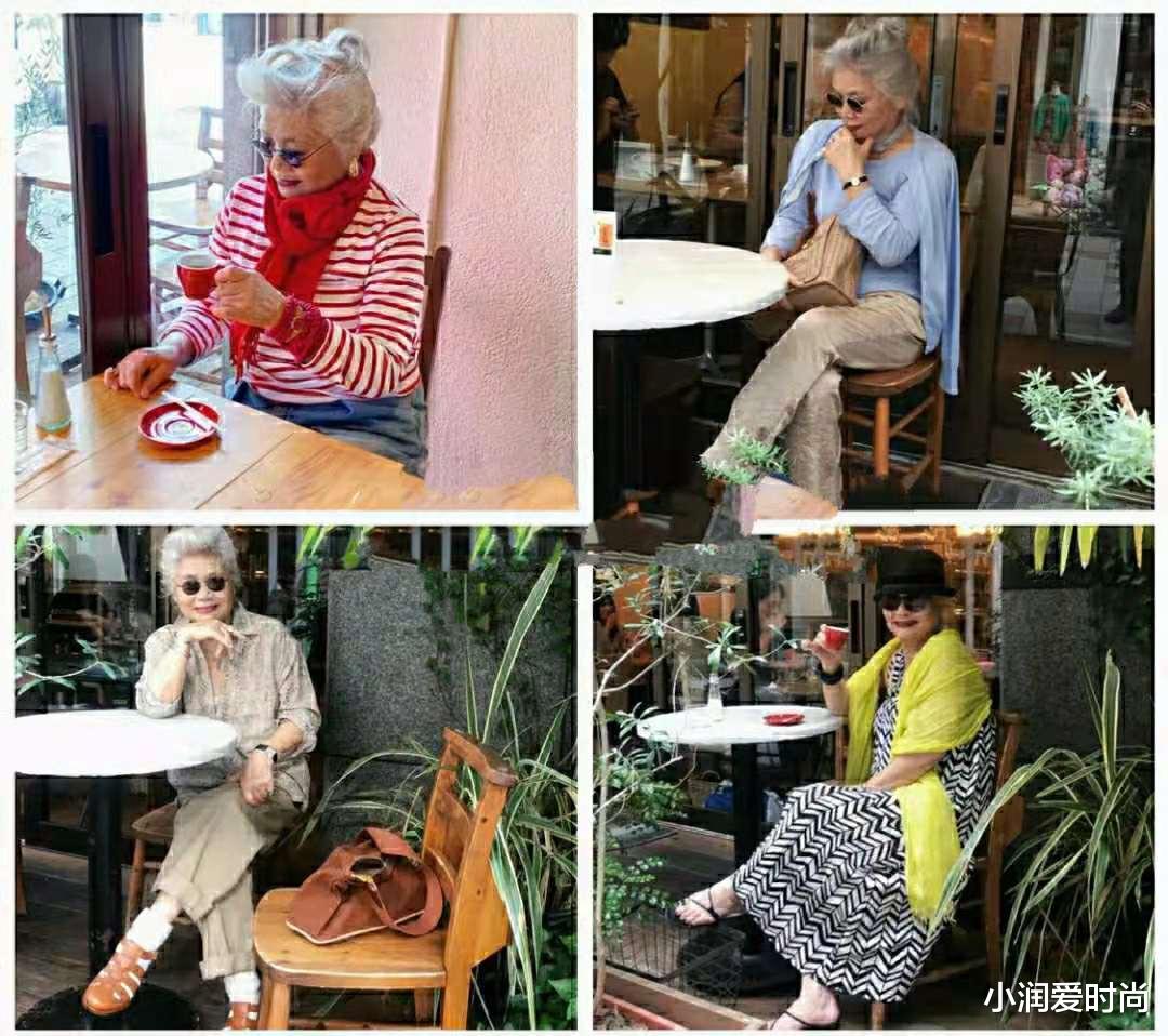 小润爱时尚|82岁胖奶奶不惧年龄，穿连衣裙搭围巾清凉高贵，满头白发也洋气