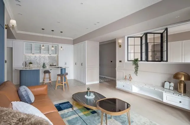 老房改造｜115㎡美式轻奢风，柔和中带着清爽太迷人了！