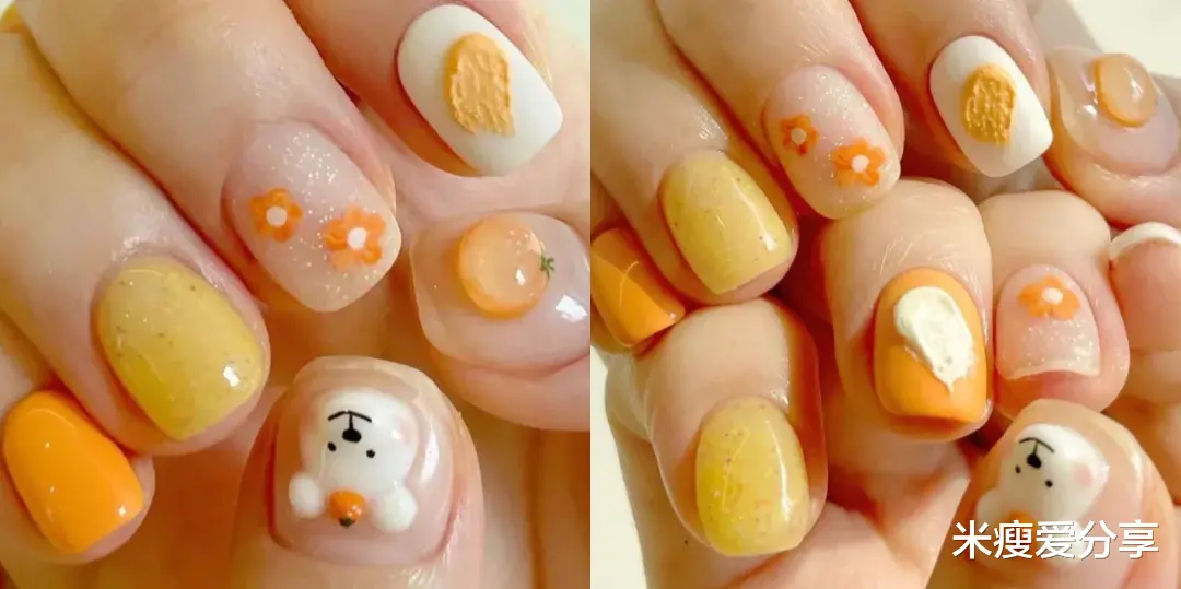 美甲|减龄又可爱的童趣美甲，彩色卡通手绘，真是小仙女的心头好