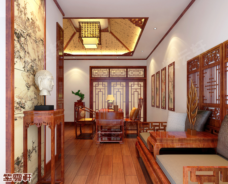 别墅中式装修效果图 旭日晴空景尚好