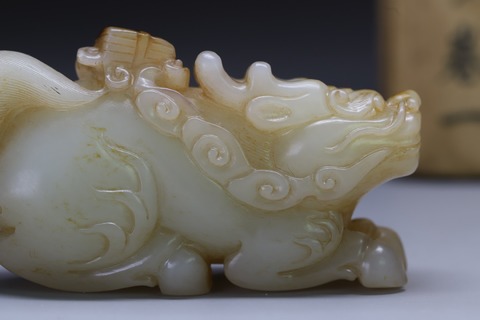 文玩|和田玉籽料枣黄皮童子献寿