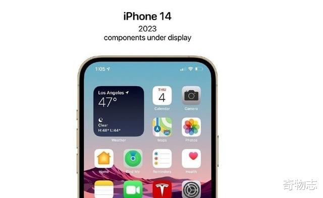 iPhone14概念图曝光，刘海没有了，屏下指纹加上了