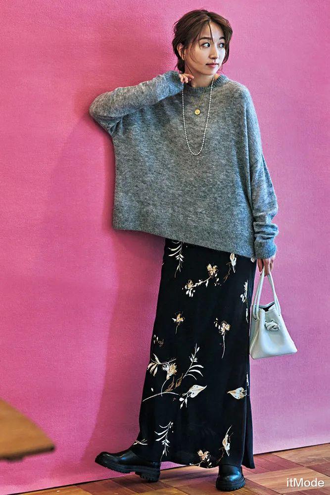 itMode 大毛衣+半裙,才是2021秋冬最气质时髦的打开方式!