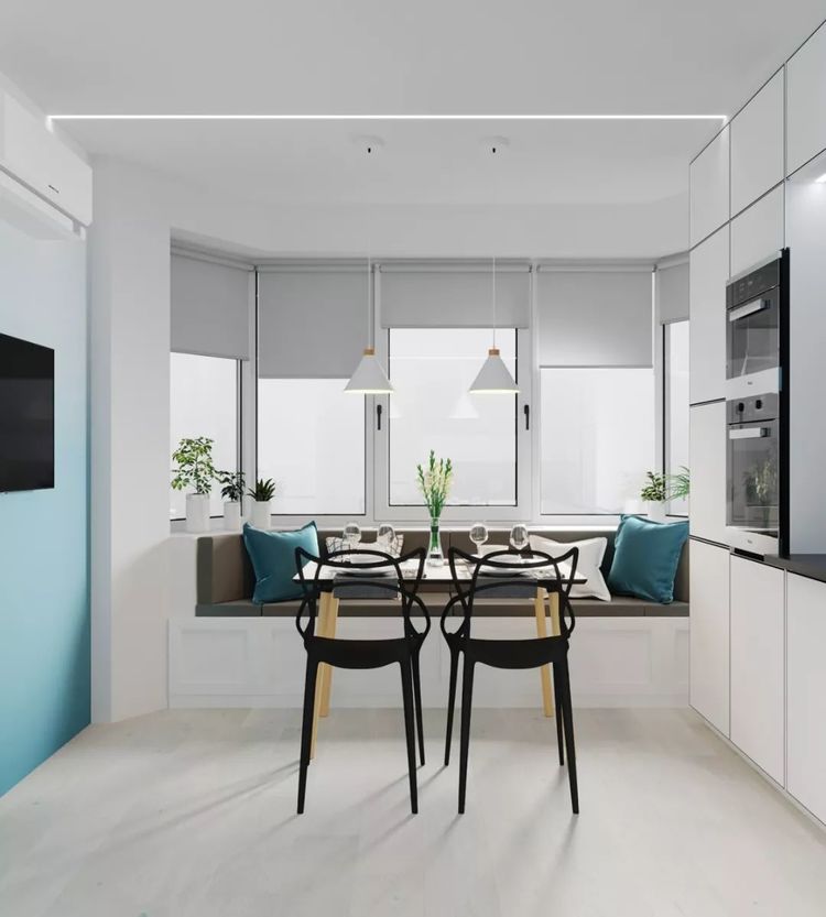 清新海洋风64平米小户型 蓝与白搭配很简约时尚