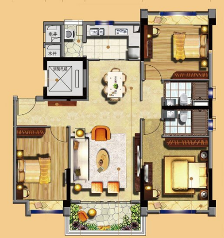 |130平现代风三居室设计别有一番风味，深受大家人的喜爱