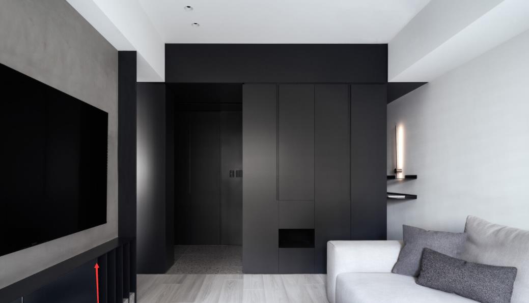 电视墙升级设计,砌一堵水泥墙留空打造“两段式”,是隔断也透光