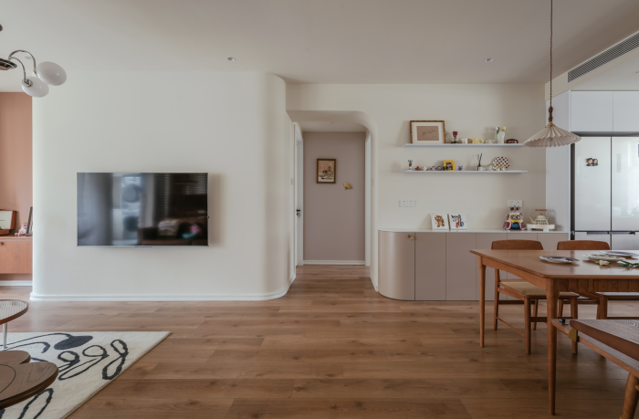 |123㎡现代北欧风格装修，阳台书房全打通没想到