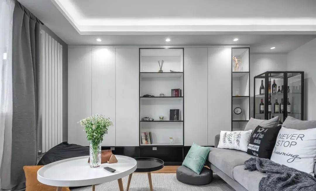 107㎡北欧风三居室，客餐厨一体，还有开阔健身室，带娃健身两不误！