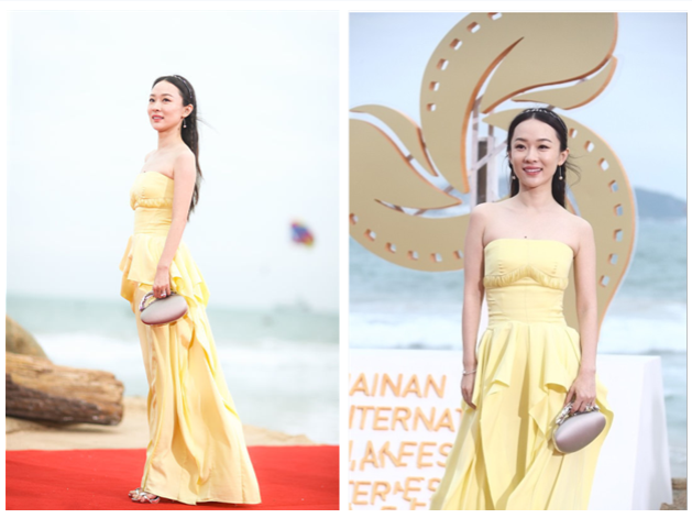 霍思燕|12年前和12年后的霍思燕差别不大，穿抹胸依旧清纯，连身材都没变