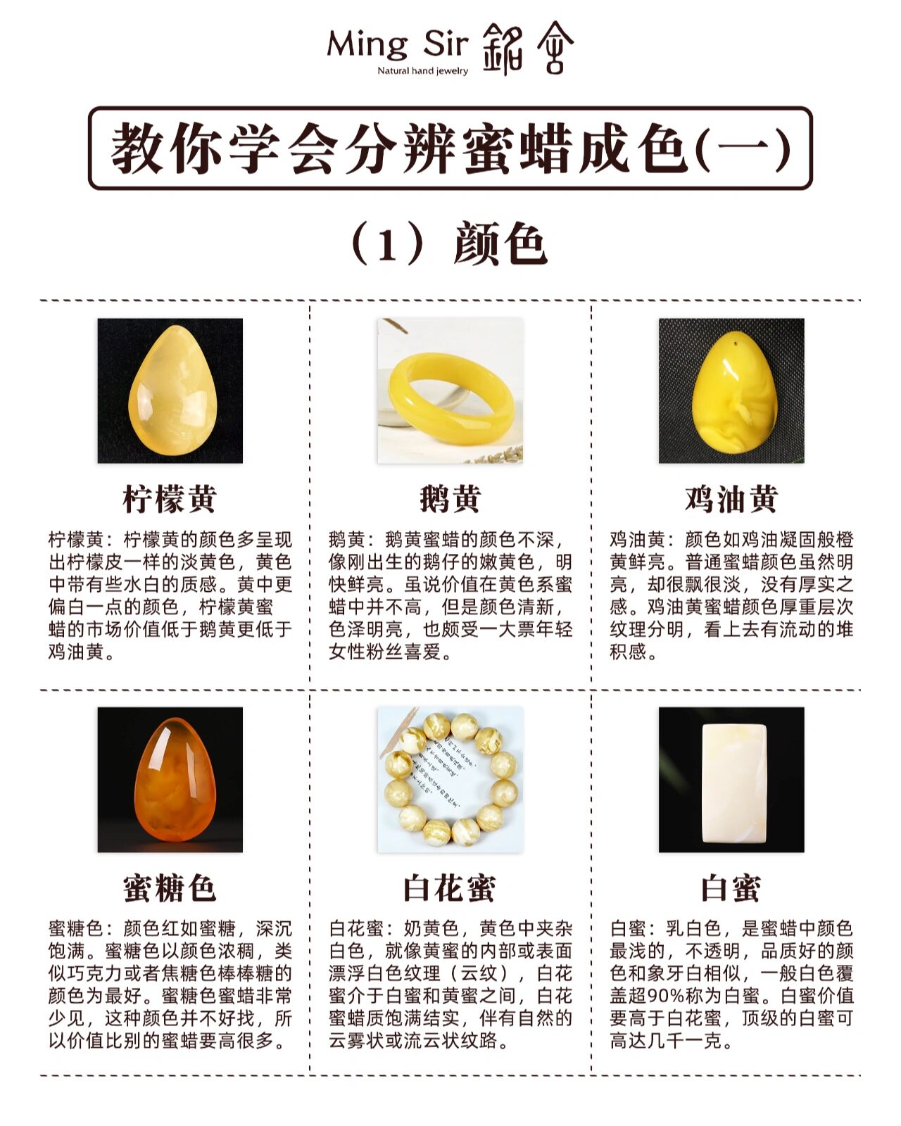 蜜蜡|文玩干货  教你快速辨别蜜蜡成色！