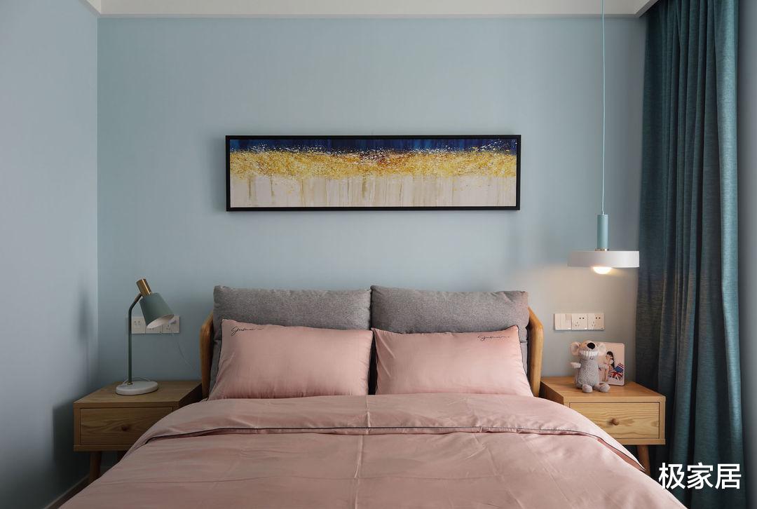 极家居 海蓝色的浪漫二人世界，不仅能满足业主的少女心，也能满足实用性
