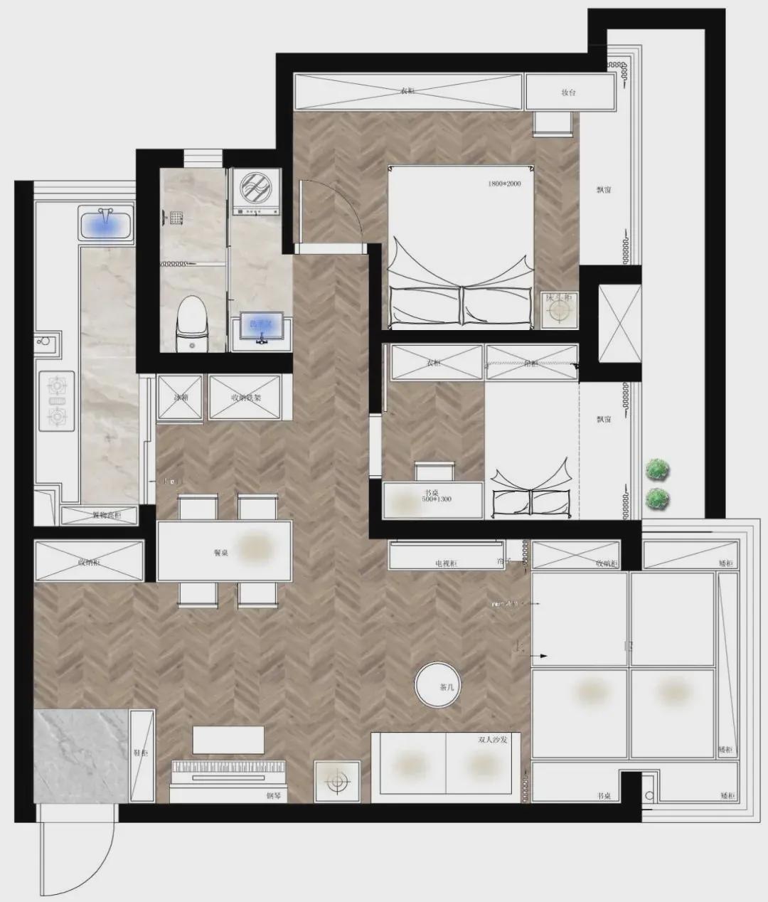 80㎡日式风装修,听说榻榻米更配小户型,效果非常nice