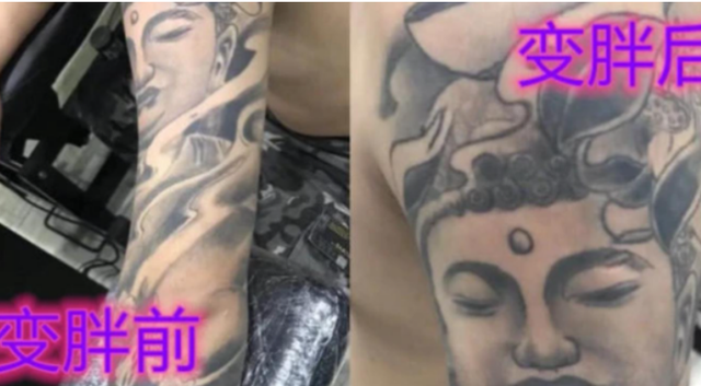 乐平 文身后变胖了图案怎么变化？看完这一组图，网友：打死也不敢纹了