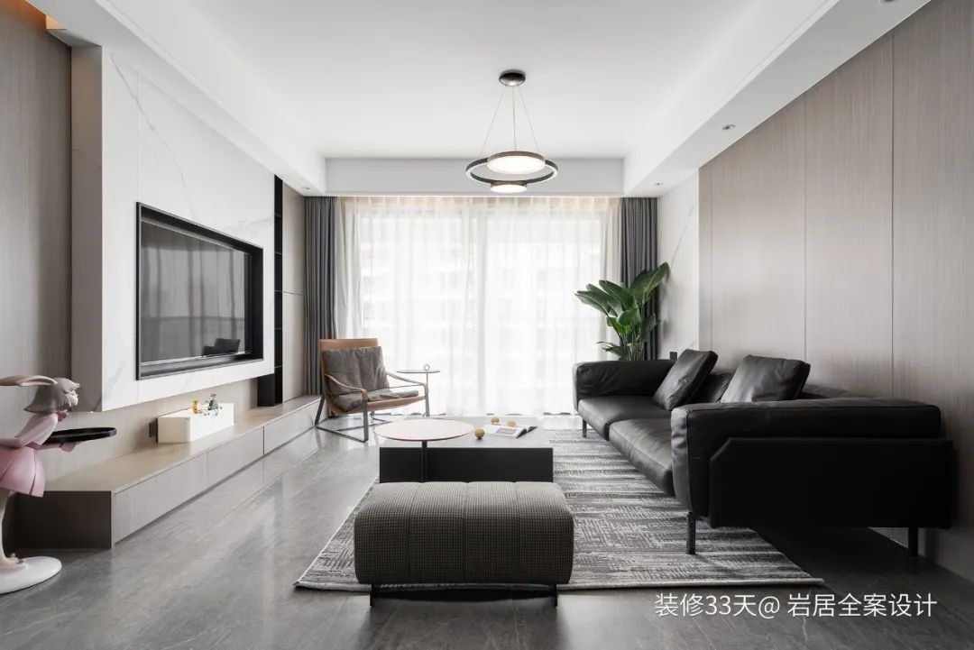 装修设计:132平实用又质感现代简约四室